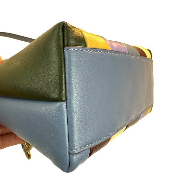 TORY BURCH KIRA SMALL PATCHWORK SATCHEL SHOULDER BAG MULTICOLORED BAG DUST BAG - Picture 15 of 16